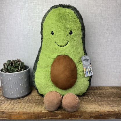 Jellycat Huge Amuseable Avocado - Huge Avocado Soft Toy Beanie Plush Retired 18”