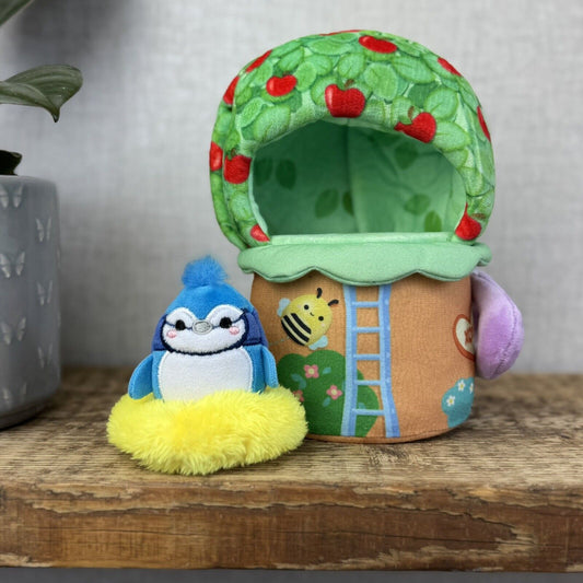 Squishmallow Squishville - Tiptop Treehouse Play Set - Babs The Bluejay 2” Tiny