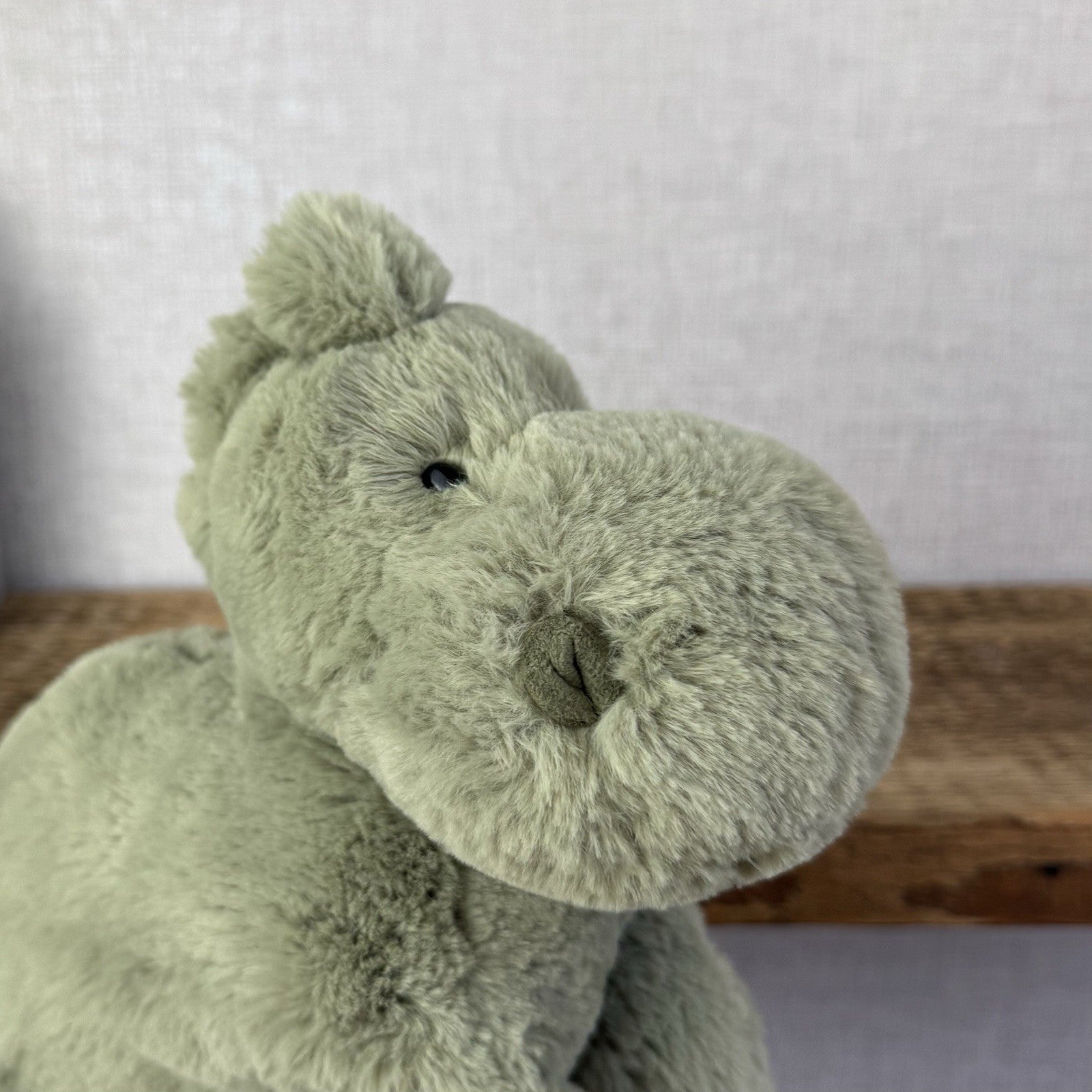Jellycat Medium Huggady Dinosaur- Floppy Green Dino Plush Soft Toy Retired 10"