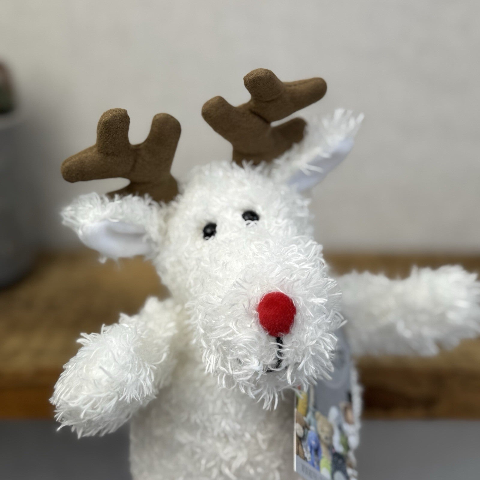 The Little White Company White Beanie Reindeer - Toastie Reindeer (Jellycat)