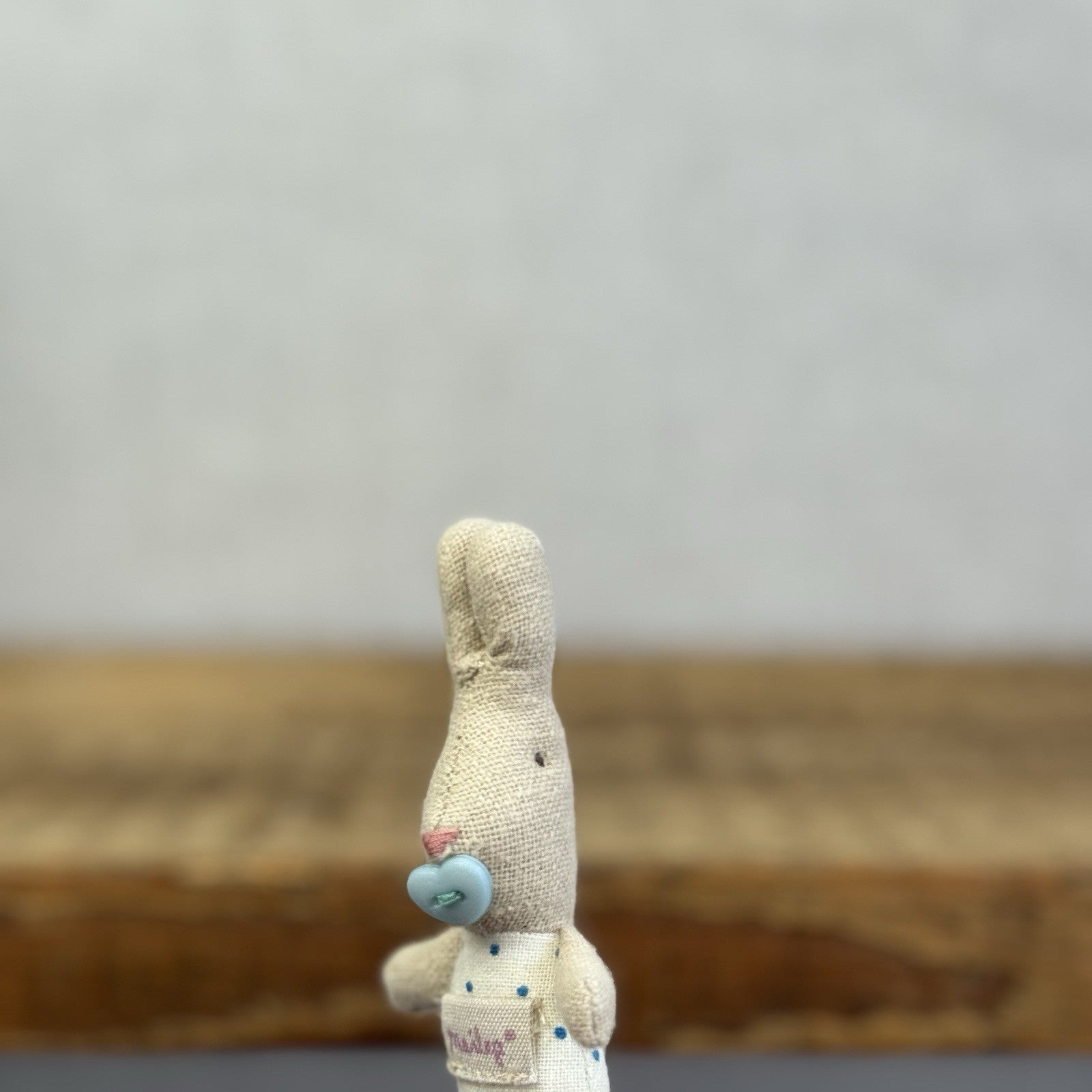 Maileg MY Baby Rabbit 2016 - Retired Baby Bunny With Button Dummy Miniature