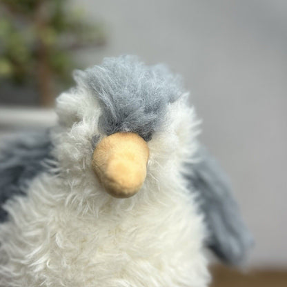 Jellycat Rolbie Penguin - Jellycat Fluffy Penguin 8” - Small Penguin Light Grey