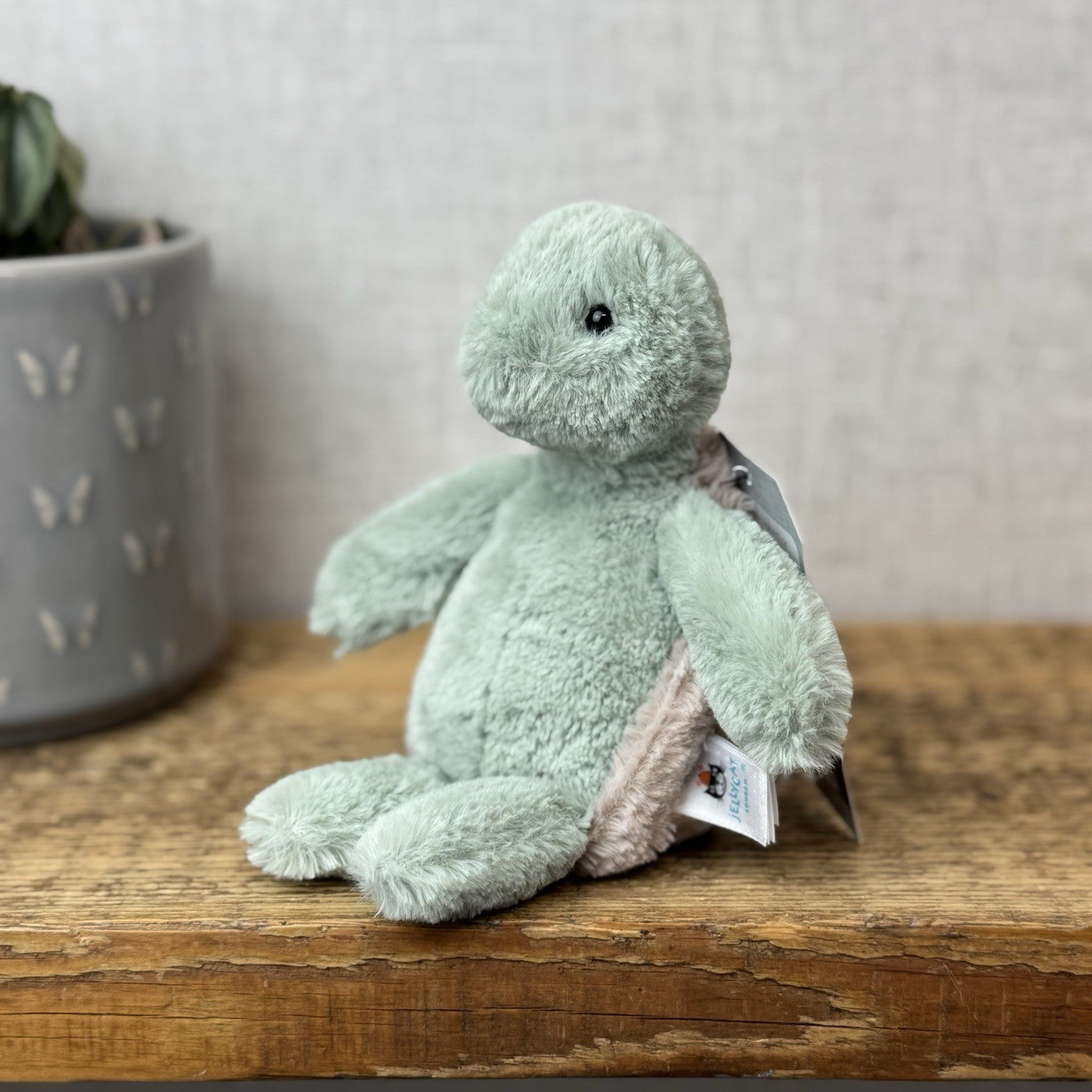 Jellycat Small Bashful Turtle - Small Beanie Light Green Tortoise Retired 8"