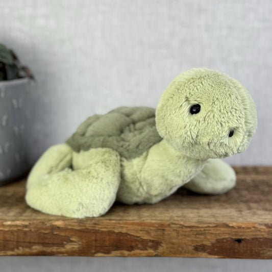 Jellycat Tully Turtle - Medium Beanie Green Soft Toy Turtle With Tags 10"