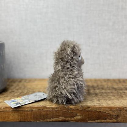 Jellycat BonBon Owl - Brown/grey Small Fluffy Owl Soft Toy - Bird Tiny 5” (#2)