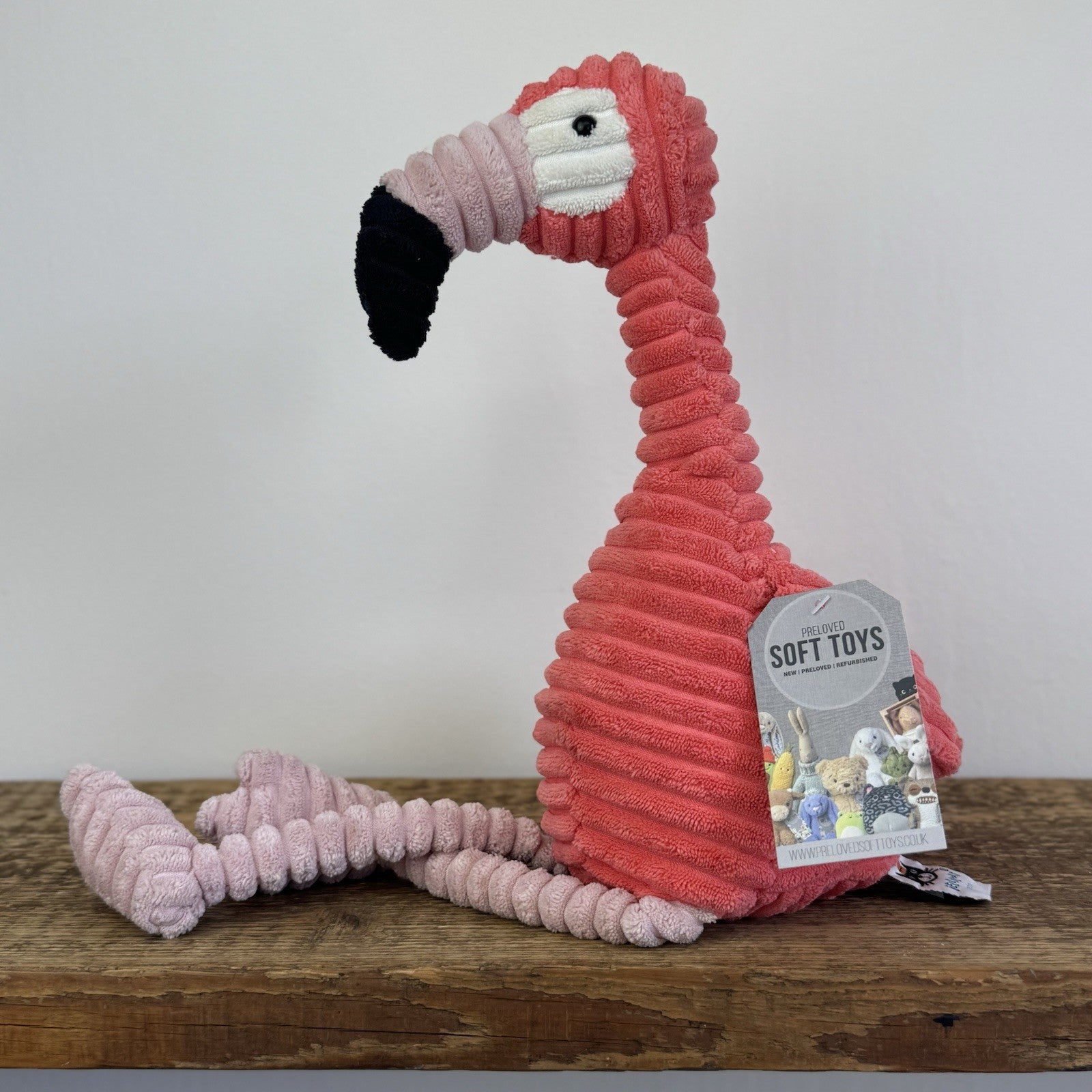 Jellycat Cordy Roy Flamingo - Pink Corduroy Beanie Flamingo Bird Retired 16"