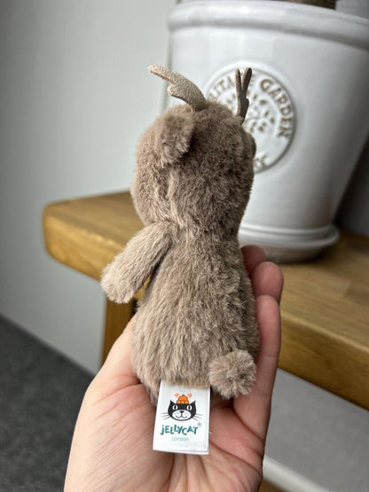 Jellycat Tiny Fluffy Reindeer - Fluffy Tiny - Tiny Fluffy Reindeer - Reindeer