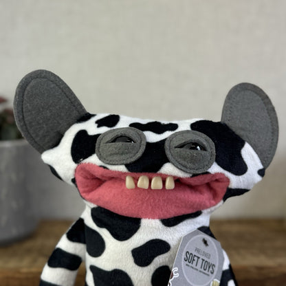 Fuggler Grin Grin RARE Cow Print Funny Ugly Monster Black/White Retired