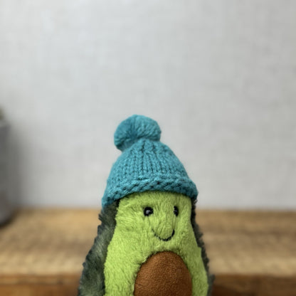 Jellycat Amuseable Cozi Avocado With Hat Plush Soft Toy - Teal Cozi Avacado NWOT