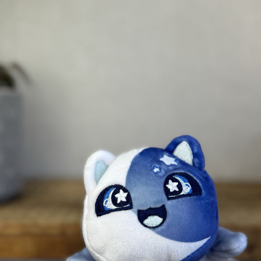 Aphmau MeeMeows - Celestial Moon Cat - Pocket Pal Squishy Blue Small Cat 5"
