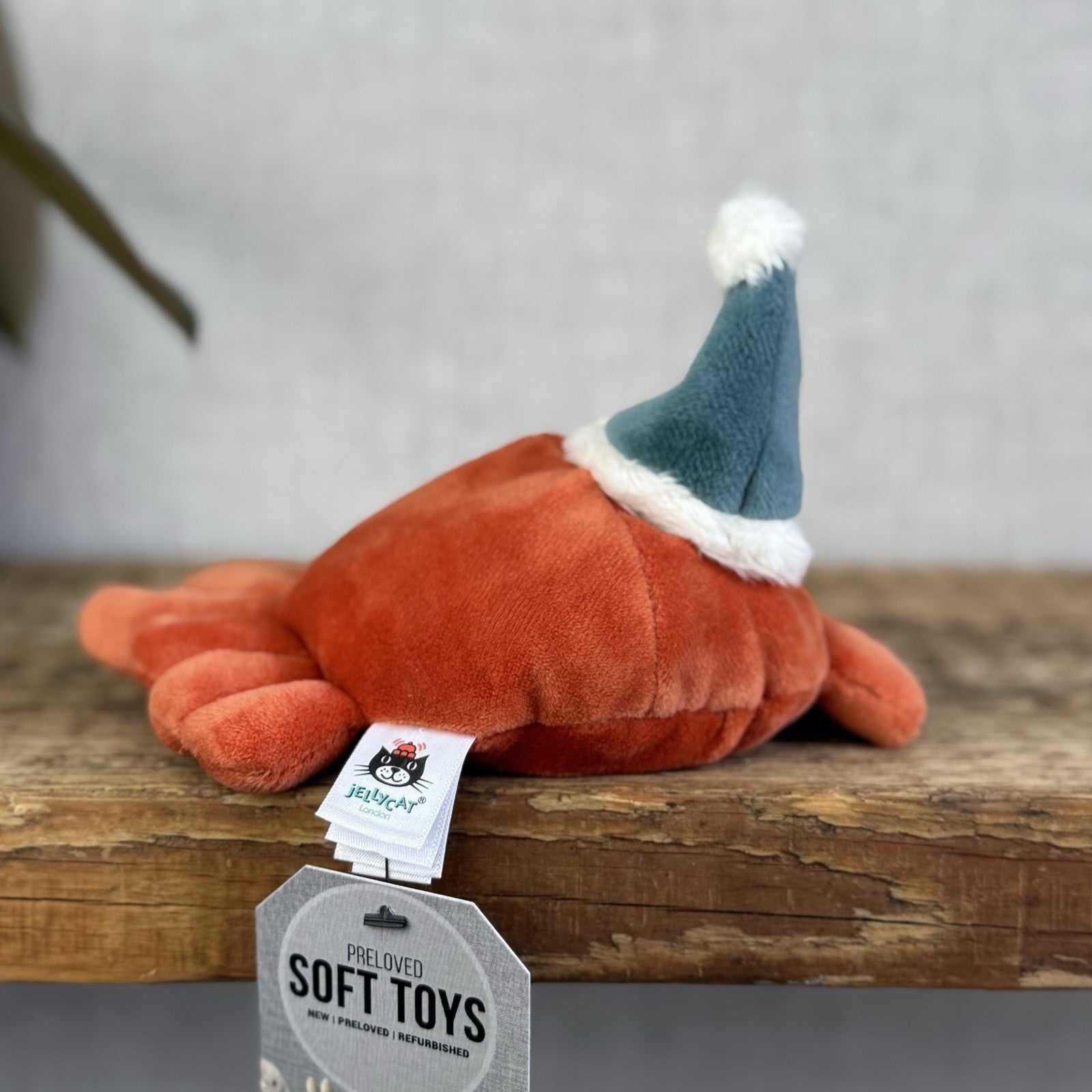 Jellycat Celebration Crustacean Crab Red Crab Soft Toy In Hat Cute Retired 5”