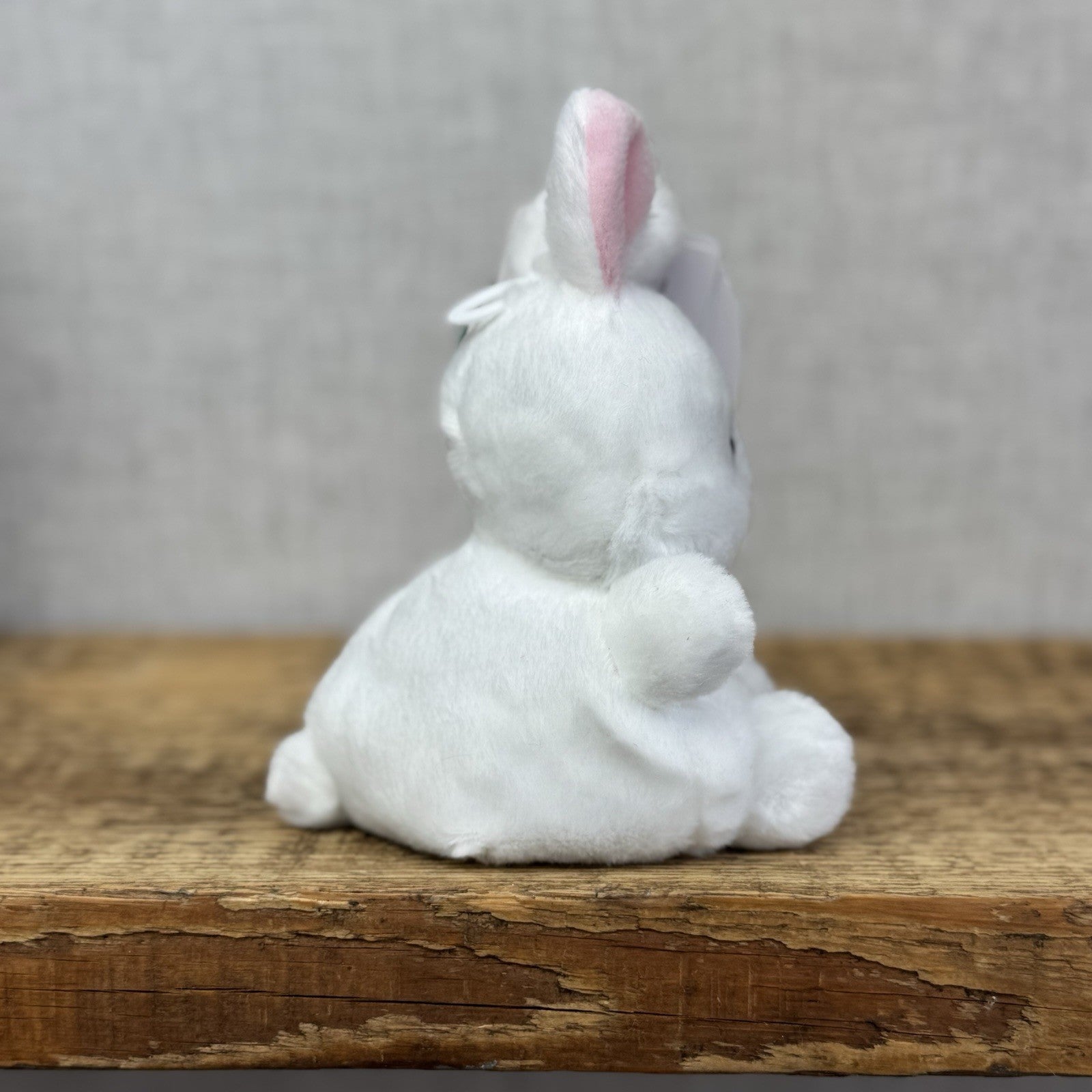 Aurora Cottontail Bunny - All White Rabbit New - Palm Pals Mini Beanbag Plush