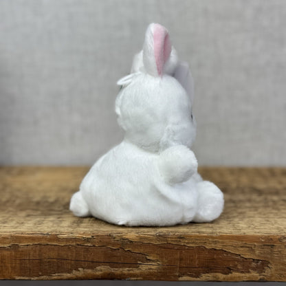 Aurora Cottontail Bunny - All White Rabbit New - Palm Pals Mini Beanbag Plush