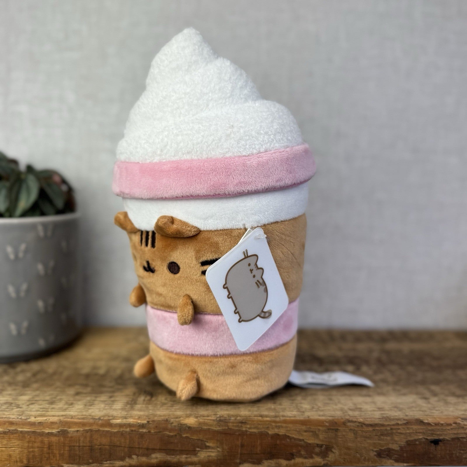 Gund Pusheen Cat - Pusheen Iced Coffee Soft Toy New With Tags Collectible 10"