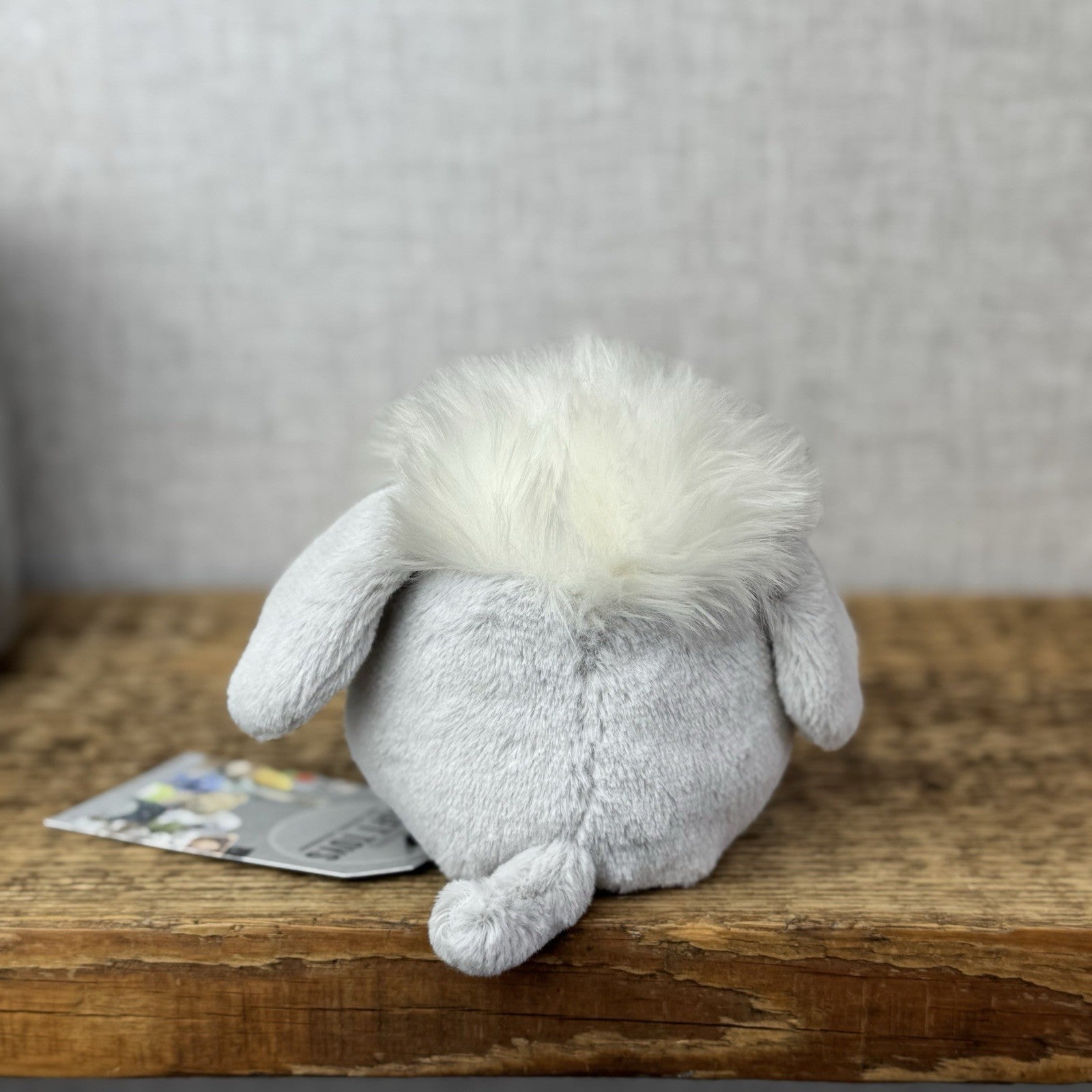 Jellycat Amuseabean Sheepdog  - Small Grey Beanie Dog Soft Toy Retired NWOT 5”