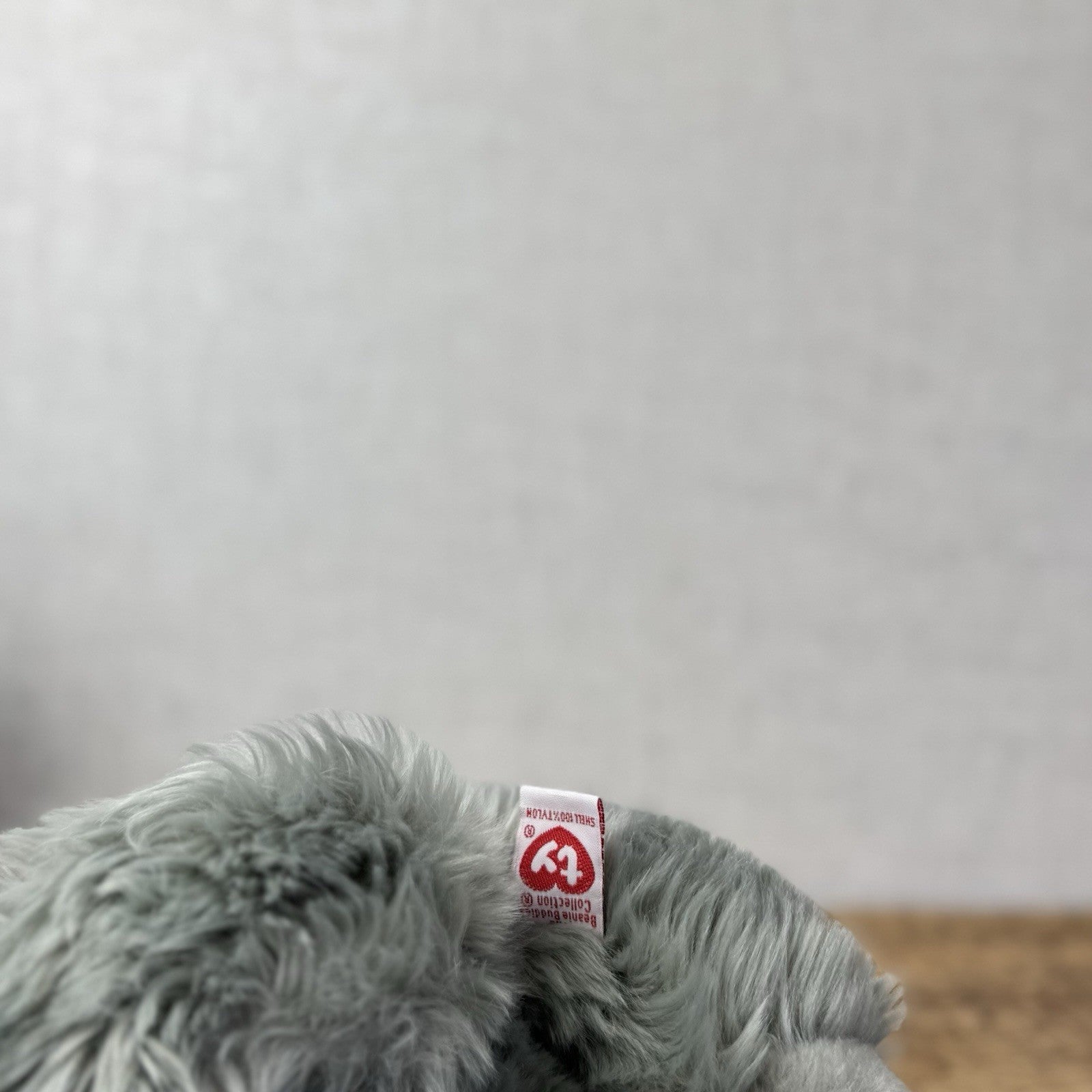 TY Beanie Buddy - BEANI Grey Fluffy Cat (Paper Tag Damaged) Amazing Rare 11"