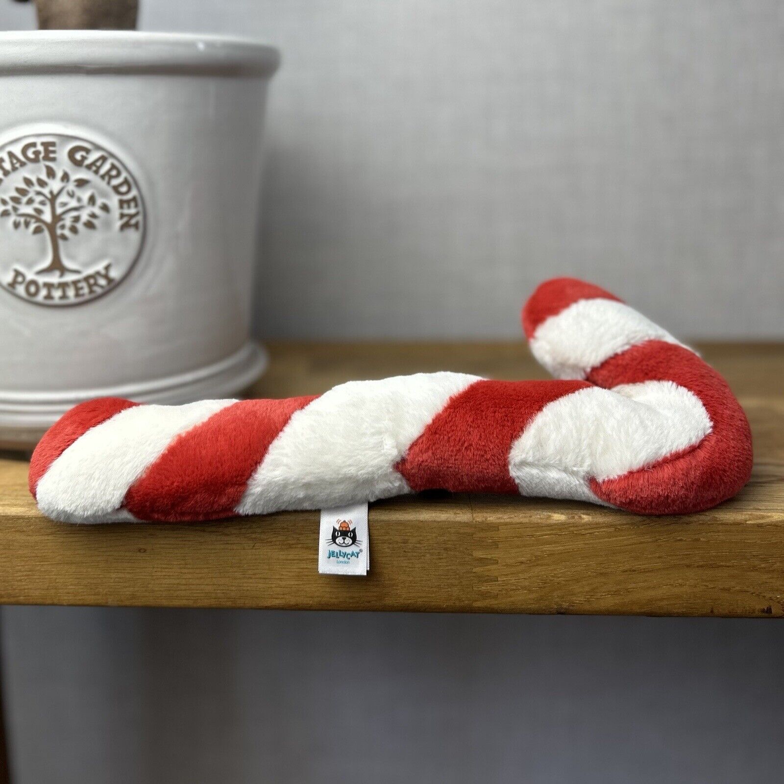 Jellycat Amusable Candy Cane - Christmas Soft Toy - Candy Cane Plush Teddy 12"