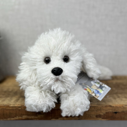 Russ Misty Bichon Frise - White Scruffy Fluffy Soft Toy Dog Plush White 13”