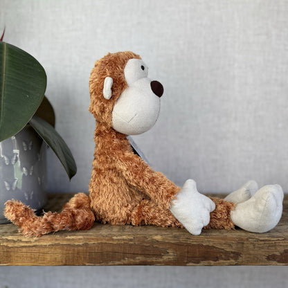 Jellycat Doolally Monkey Chimp Vintage Fluffy Orange Monkey Beanie Plush