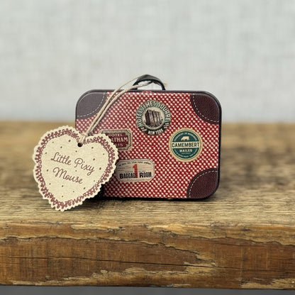 Maileg Christmas Baby Mouse In Travel Suitcase - Miniature Baby Pixie NWT