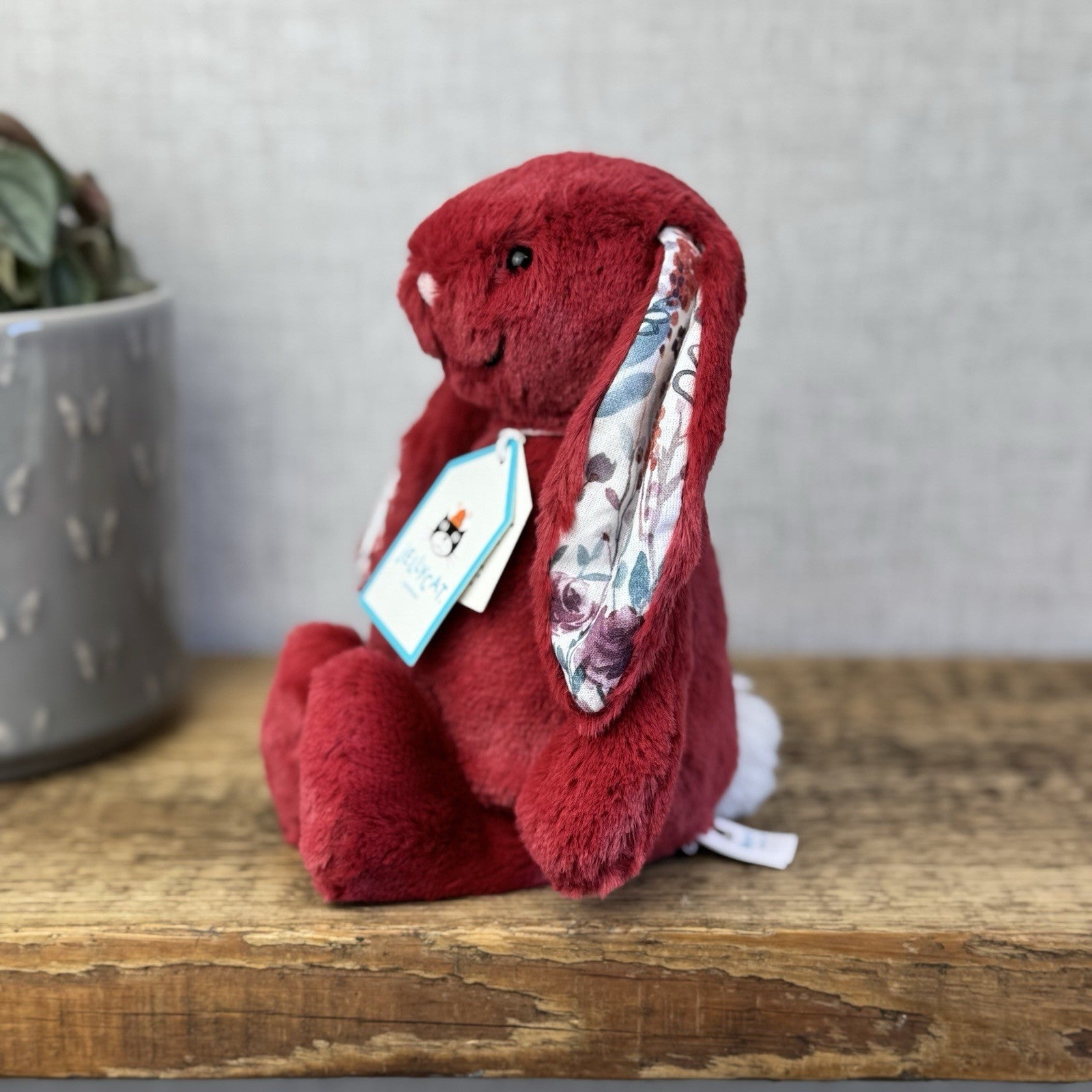 Jellycat Little Bashful Redcurrant Bunny Custom - Blossom Bunny Red Small NWT 8"