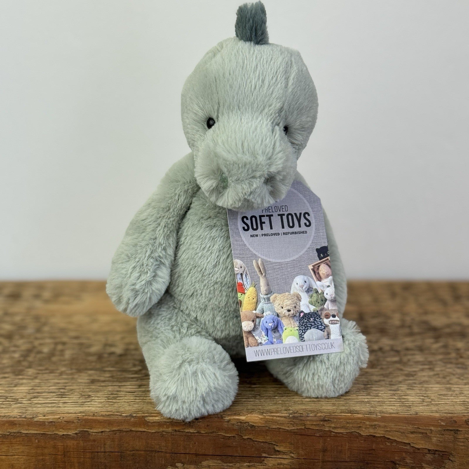 Jellycat Small Puffles Dino - Small Super Soft Sitting Dinosaur Rare/Retired 8"