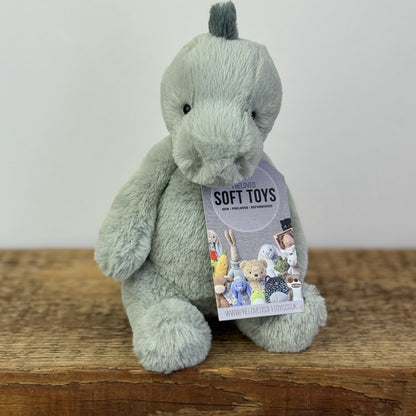 Jellycat Small Puffles Dino - Small Super Soft Sitting Dinosaur Rare/Retired 8"