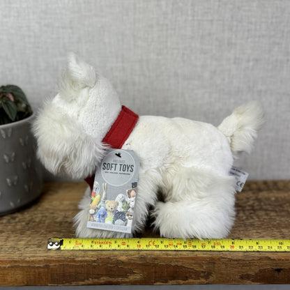 Jellycat X John Lewis Collab - Christmas Terrier Beanie Soft Toy Puppy Westie 8"
