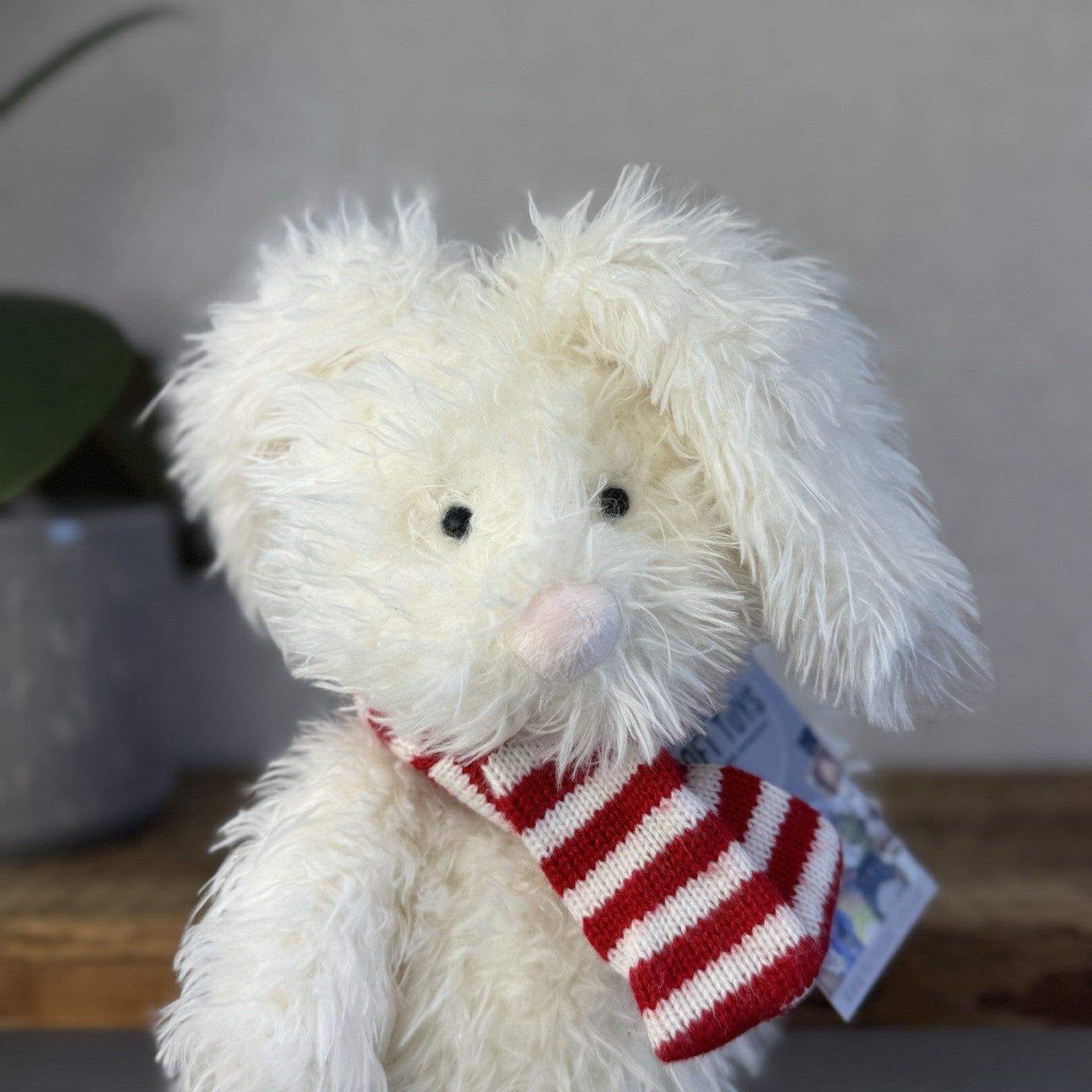 Laura Ashley Angora Bunny - Angora Bunny In Red Scarf - Jellycat Collaboration