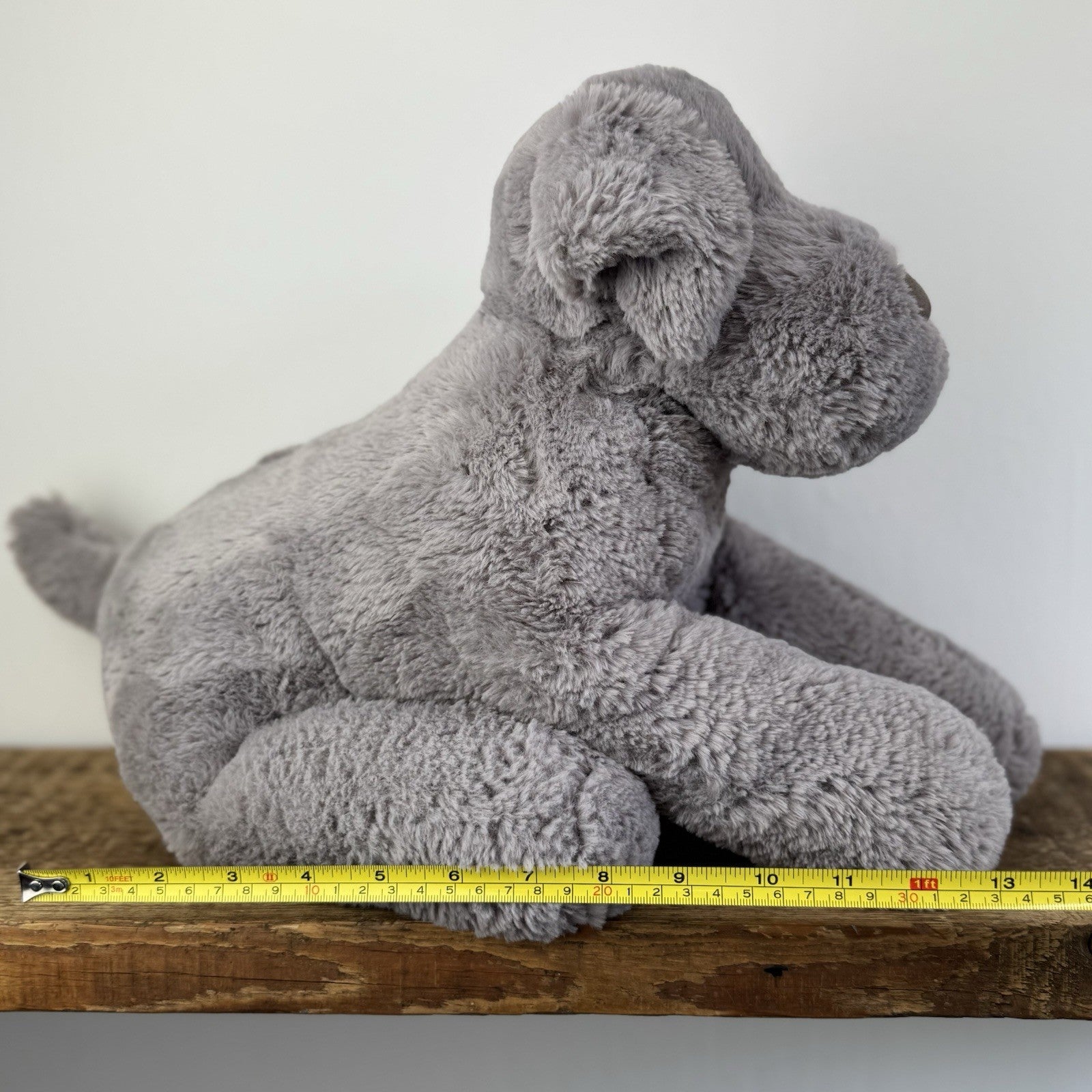Jellycat Large Huggady Dog - Huge Grey Soft Toy Cuddle Plush 24" 