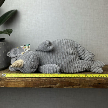 Jellycat Medium Cordy Roy Rhino - Large Grey Beanie Rhino Plush 14"