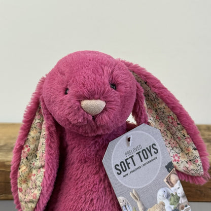 Jellycat Bashful Rose Blossom Small Bunny (Faded Ears) Rare/Retired 8"