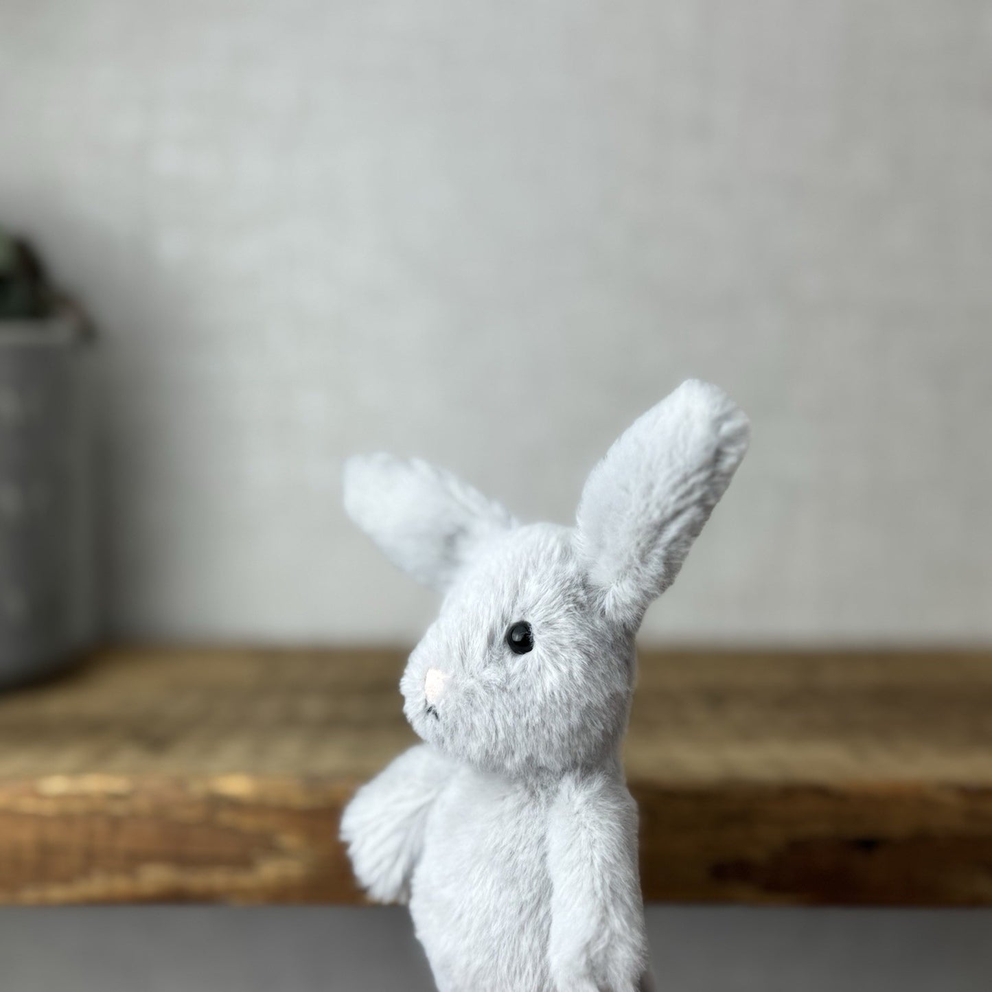 Jellycat Tiny Fluffy Silver Bunny - Tiny Fluffy Bunny Selfridges Exclusive 5”