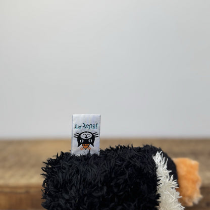 Jellycat Small Bunglie Penguin - Black/White Curly Fur Beanie Penguin Bird 11"