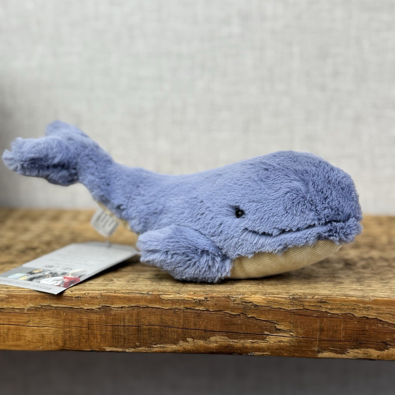 Jellycat Tiny Wilbur Whale - Tiny Blue Soft Beanie Whale Soft Toy BNWOT 6"