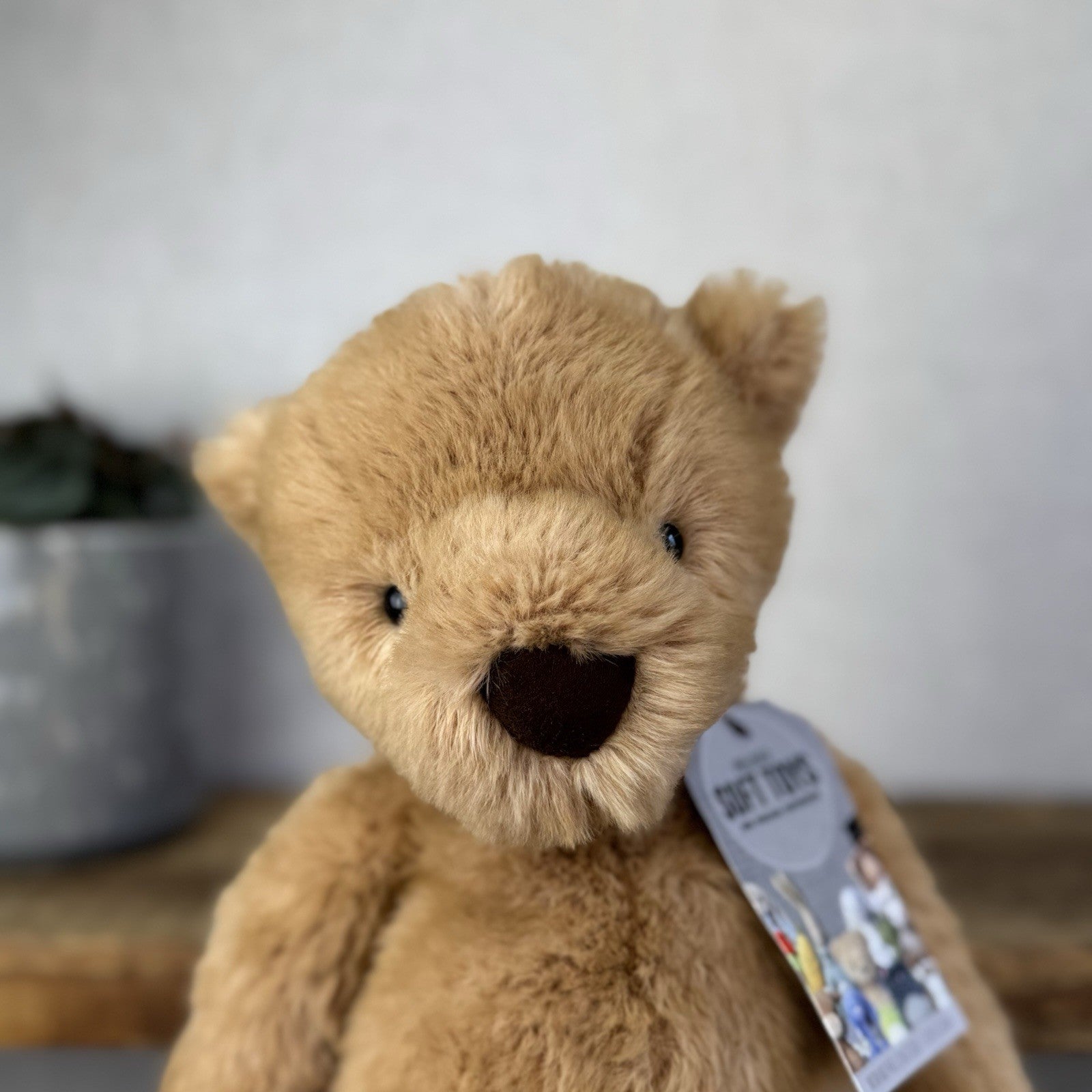 Jellycat Medium Benjamin Bear - Maple Colour Larger Beanie Bear Plush Bear 14”