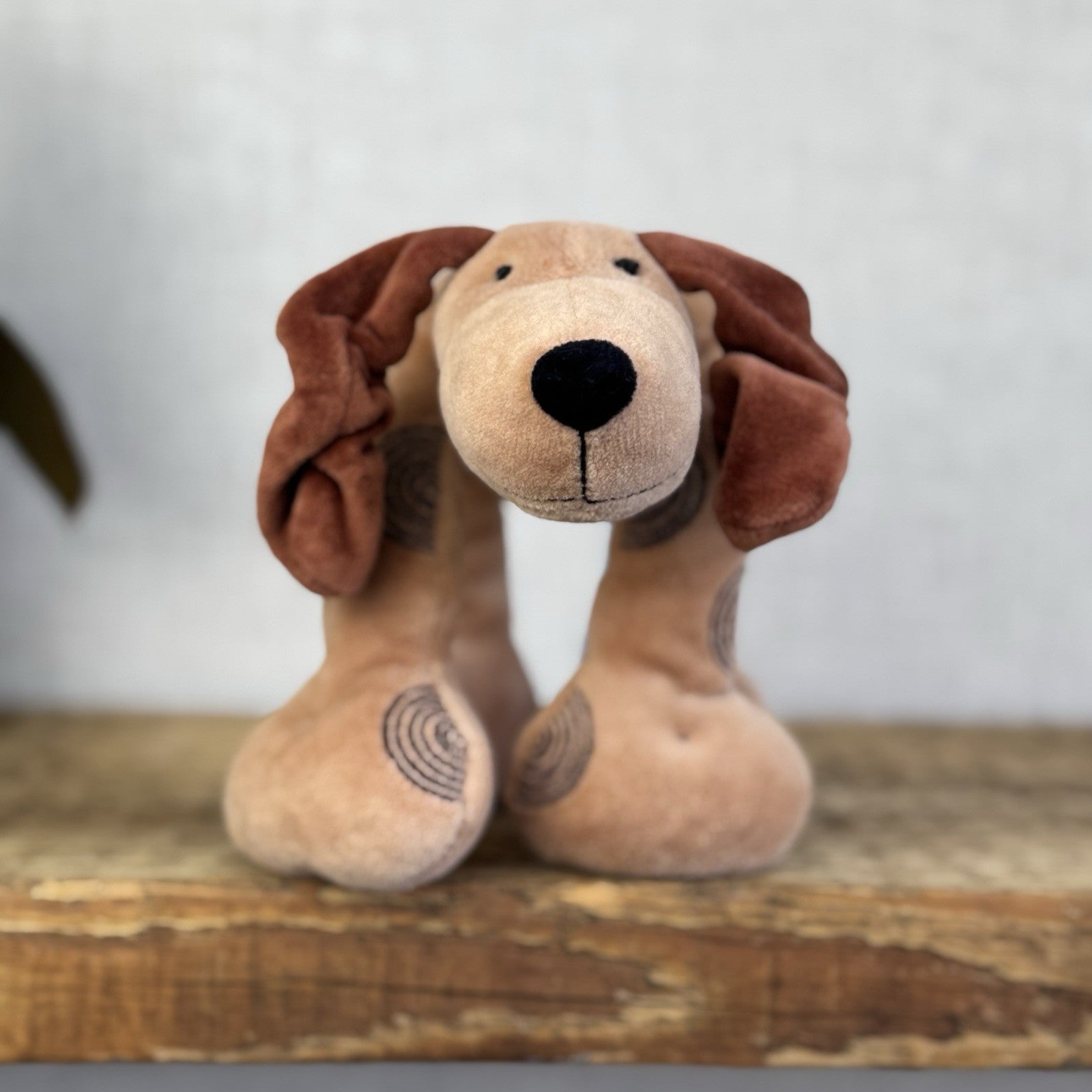 Jellycat Footfall Dog - Vintage Brown Jellycat Dog Beanie Retired Rare With Tags