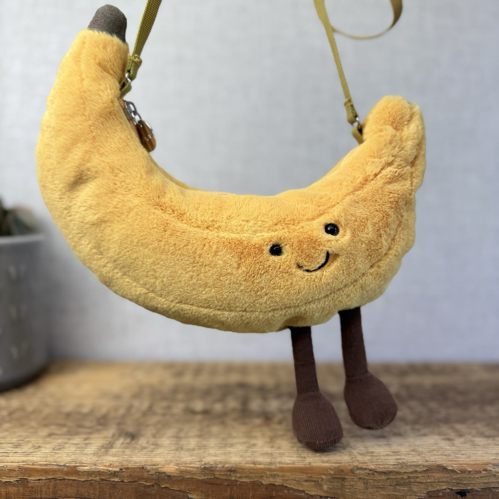 Jellycat Amuseable Banana Bag - Fruit Jellycat Bag Soft Plush Collectible 8"