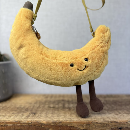 Jellycat Amuseable Banana Bag - Fruit Jellycat Bag Soft Plush Collectible 8"