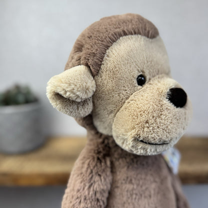 Jellycat Huge Bashful Monkey - Huge Monkey Beanie Plush Cuddle NWOT 22"