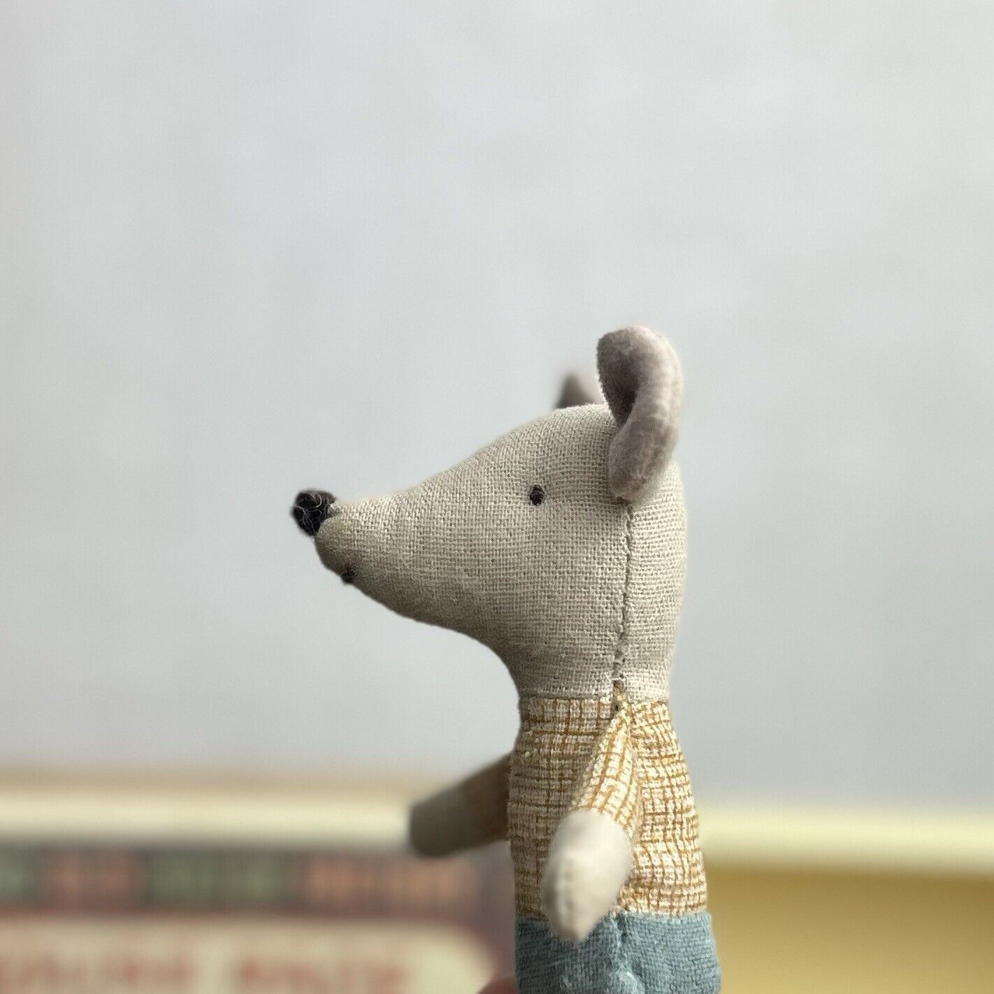Maileg Little Brother Mouse In A Box - Yellow Body Mouse Little - Retired 2018