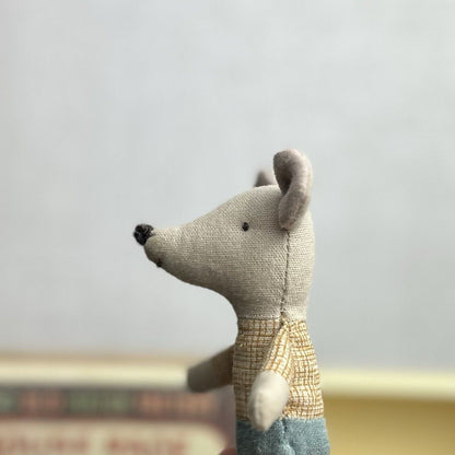 Maileg Little Brother Mouse In A Box - Yellow Body Mouse Little - Retired 2018