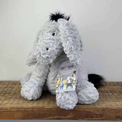 Jellycat Fuddlewuddle Donkey (First Release) Light Grey Textured Donkey Plush 8"
