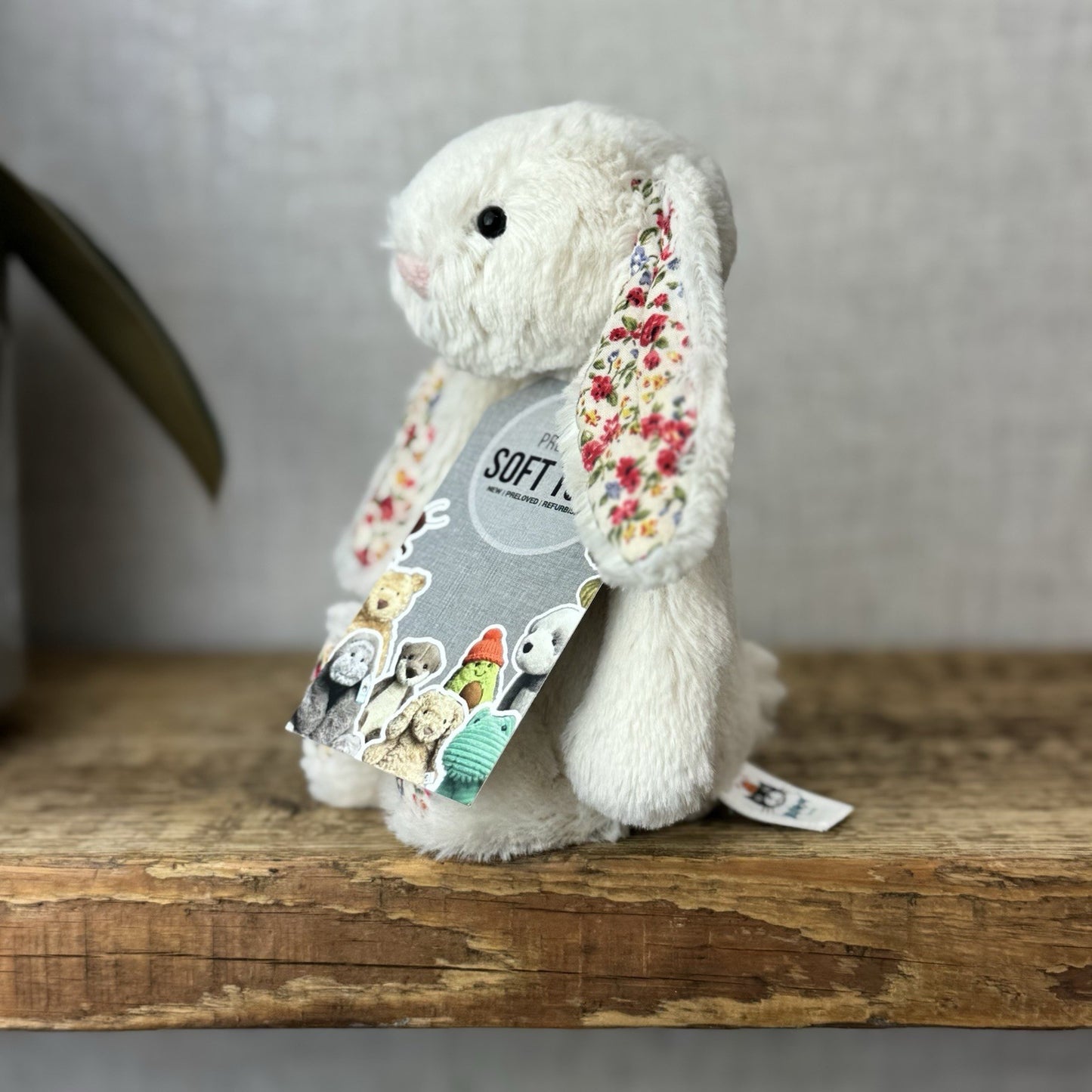 Jellycat Small Bashful Cream Blossom - Cream Bunny Floral Ears & Feet 8”