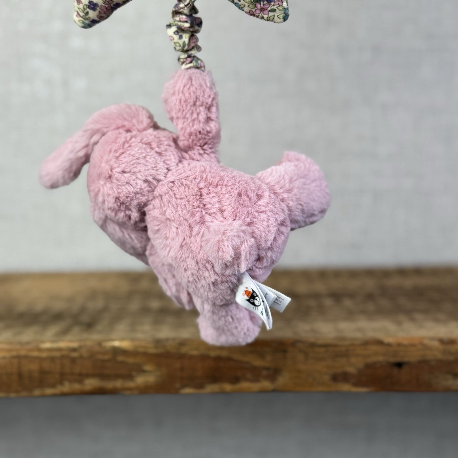 Jellycat Blossom Bunny Musical Pull - Lullaby Mobile Baby Music - Tulip Pink Toy