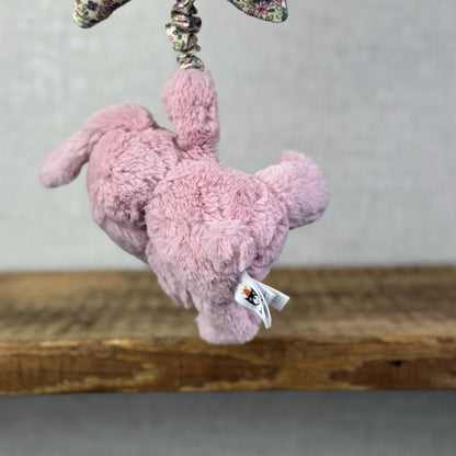 Jellycat Blossom Bunny Musical Pull - Lullaby Mobile Baby Music - Tulip Pink Toy