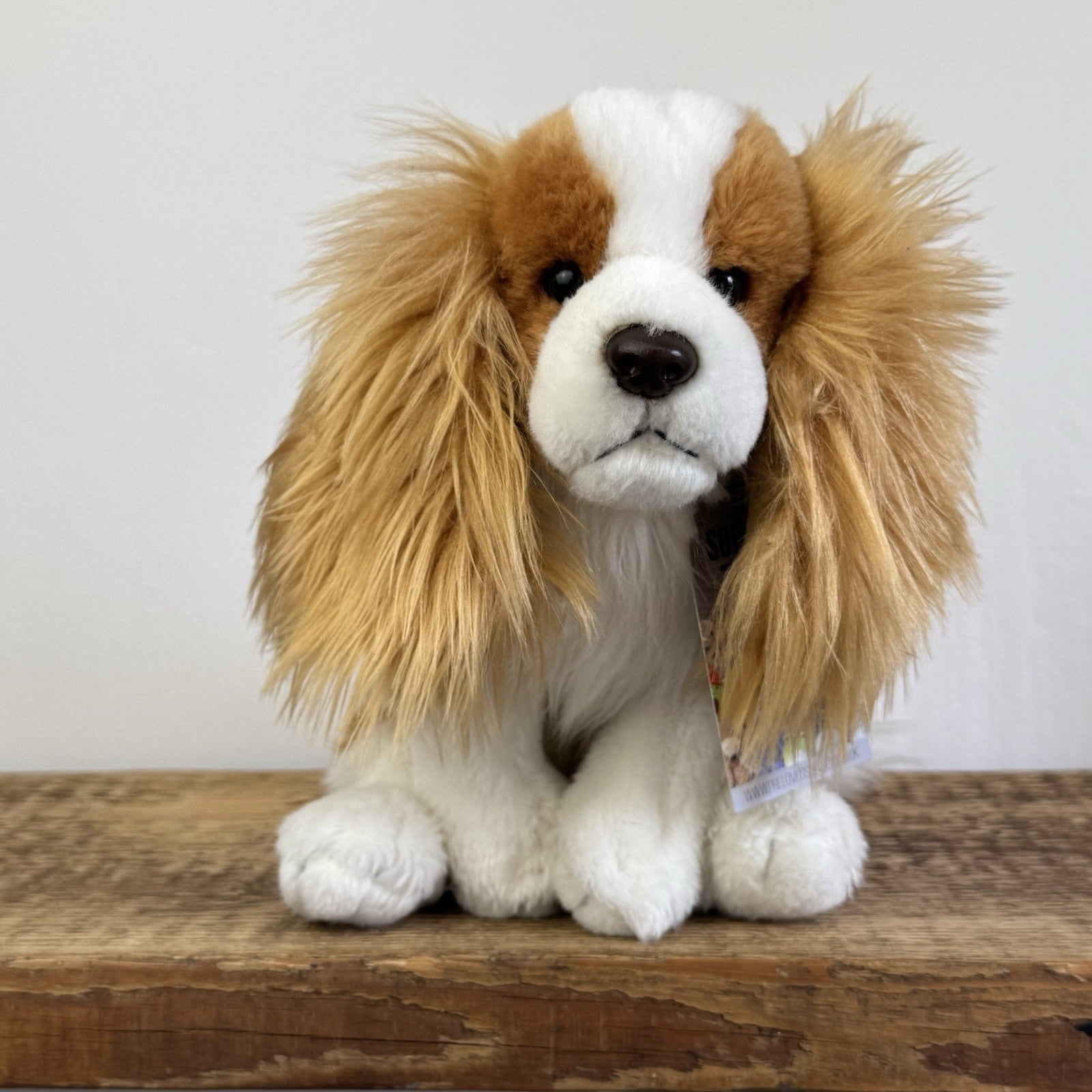 Living Nature King Charles Spaniel Puppy Medium Stuffed Realitic Soft Dog 10"