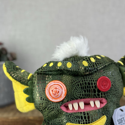 Fuggler Funny Ugly Monster Gremlins Soft Toy - Stripe Fuggler Green Scales Cute 