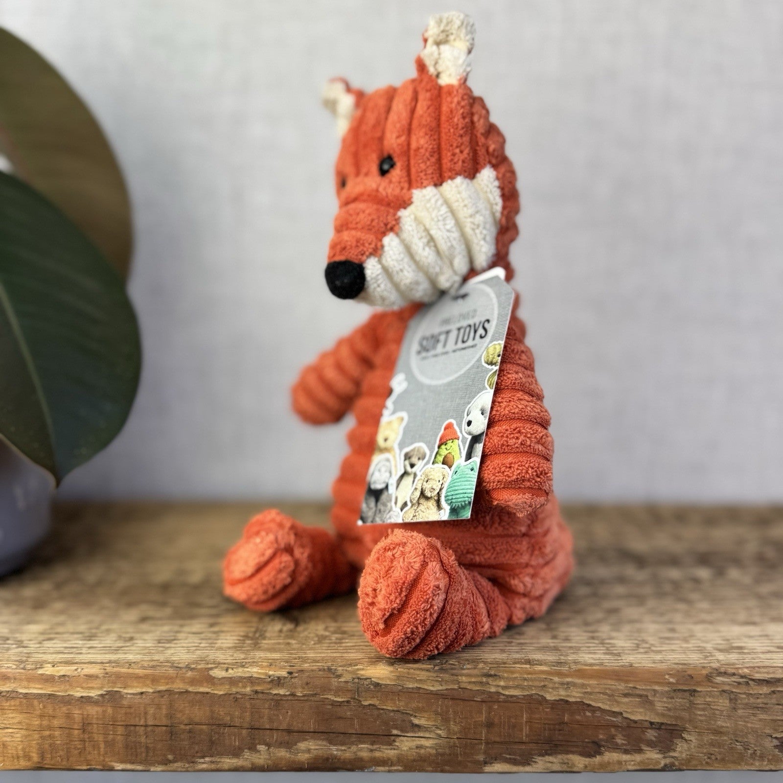 Jellycat Small Cordy Roy Fox - Small Orange Corduroy Fox Beanie Plush 8" (#2)