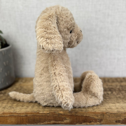 Jellycat Rolie Polie Puppy - Textured Beige Retired Puppy Soft Toy NWOT 12"